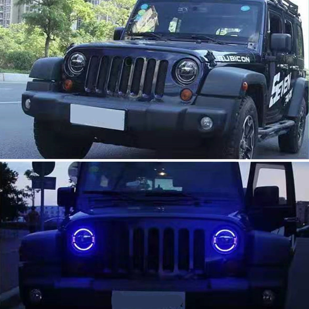 Автомобильные аксессуары светодиодные 7-дюймовые фары для Jeep Wrangler JK 7 дюймов