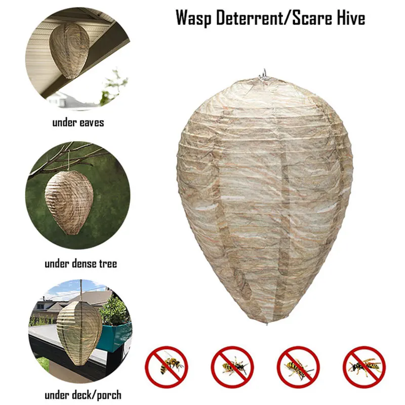

1Pcs Wasp Deterrent Yellow Honeycomb Bee Hornets Fake Nest Simulation & Natural Garden Supplies Beekeeping Supplies Bee Hives