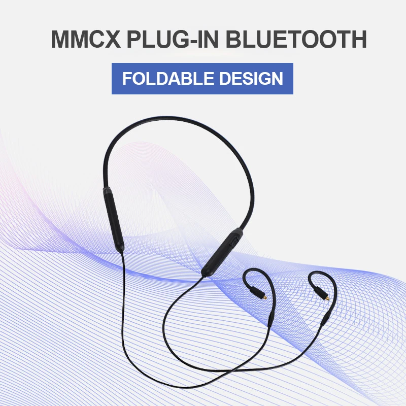 Беспроводной Bluetooth кабель с шейным микрофоном IPX7 водонепроницаемый обновленный