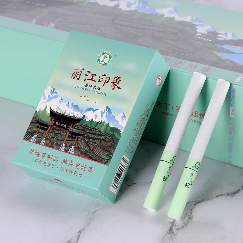

10 Packs China Yunnan Puer Tea Smoke, Dark Tea,with Chrysanthemum,Mint Substitute for Tobacco Herbal Tea Cigarette No Nicotine