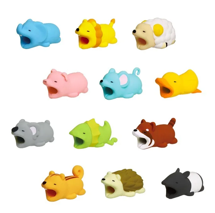 Мультфильм животных USB кабель тканевый пластырь для протектор Устройство