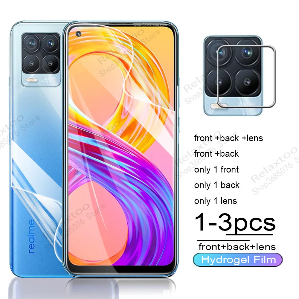 

realmi 8 pro front back hydrogel film camera glass for realme 8 pro 8pro realme8 full cover anti-scratch screen protectors films