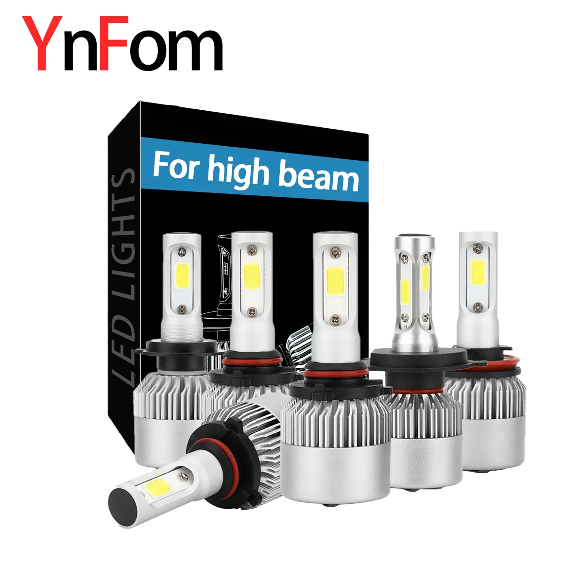 

YNFOM LED Car Lamp 9005 9006 H1 H4 H7 H8 H9 H11 H10 H12 H16 880 881 for high light position on all types of cars