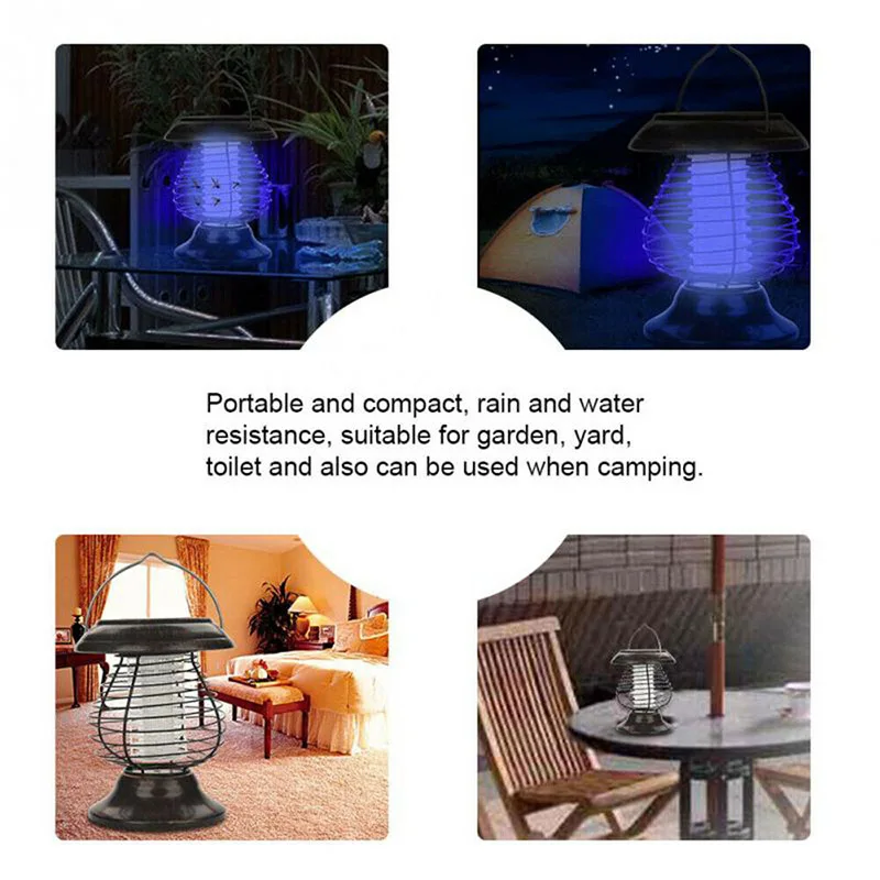 

Mosquito Killer Lamp Solar LED Light Mosquito Insect Killer Light Garden Lawn Night Lamp Solar Lights Outdoor Garden Tool