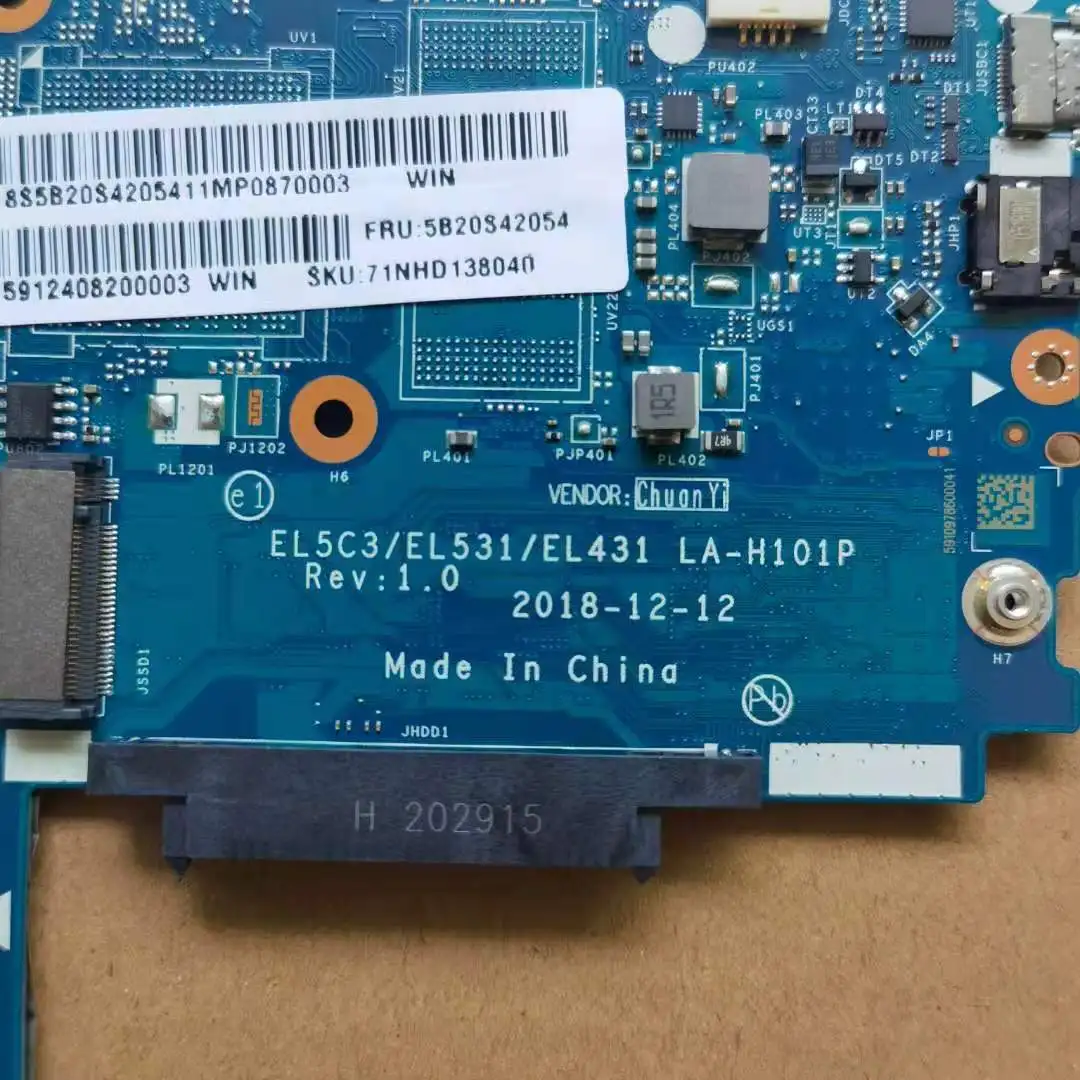 Billig 5B20S42054 Für Lenovo S340-15IWL Laptop Motherboard I7-8565U RAM 4GB EL5C3/EL531/EL431 LA-H101P MB 100% Getestet