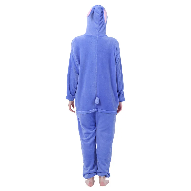 Рождество Пижамы Для Женщин Теплый Сгущает Зиму Пижамы Kigurumi Единорог Пижамы Синий Стежка Животных Симпатичные С Капюшоном Унисекс Взрослых Домашней Одежды