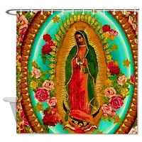 bath curtain our lady guadalupe mexican saint virgin mary shower curtain with hooks for bathroom decor 60 x 72
