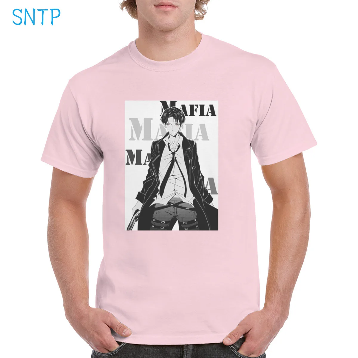 

MAFIA Levi Ackerman Attack On titan Anime t shirt Cotton Harajuku Japanese Top Shingenki No Kyojin SNK graphic Oversized Tee