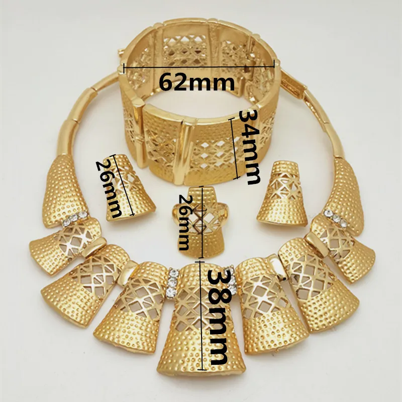 

Longqu bridal African bead jewelry sets fashion wedding engagement jewelry Gold-color 2019 jewelry accessories necklace earrings