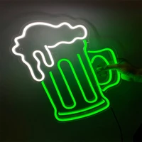 beer glass neon sign beer in neon led sign wallhangings neon sign interior decore room decoration flex neon for the bar b