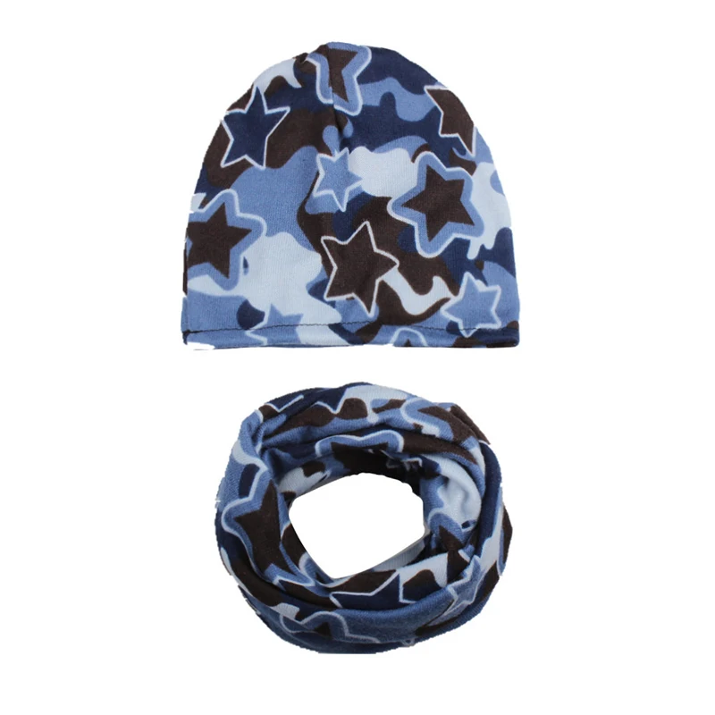 

Hot 2Pcs/Set Baby Hats Scarf Cotton Newborn Turban Beanie Warm Print Caps Soft Hat For Girls Boys Elastic Bonnet Autumn Winter