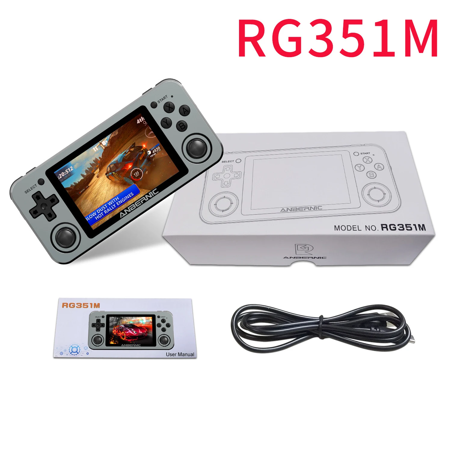 

2021 New Rg351M Handheld Game Console Arcade Nostalgic Retro Game Console 64G/128G/256G