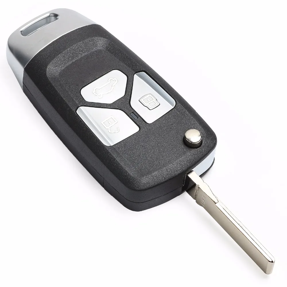 Новинка запасной обновленный флип модуль KEYECU 433 МГц ID48 чип для Audi A3 A4 1999 2002 4D0 837 231