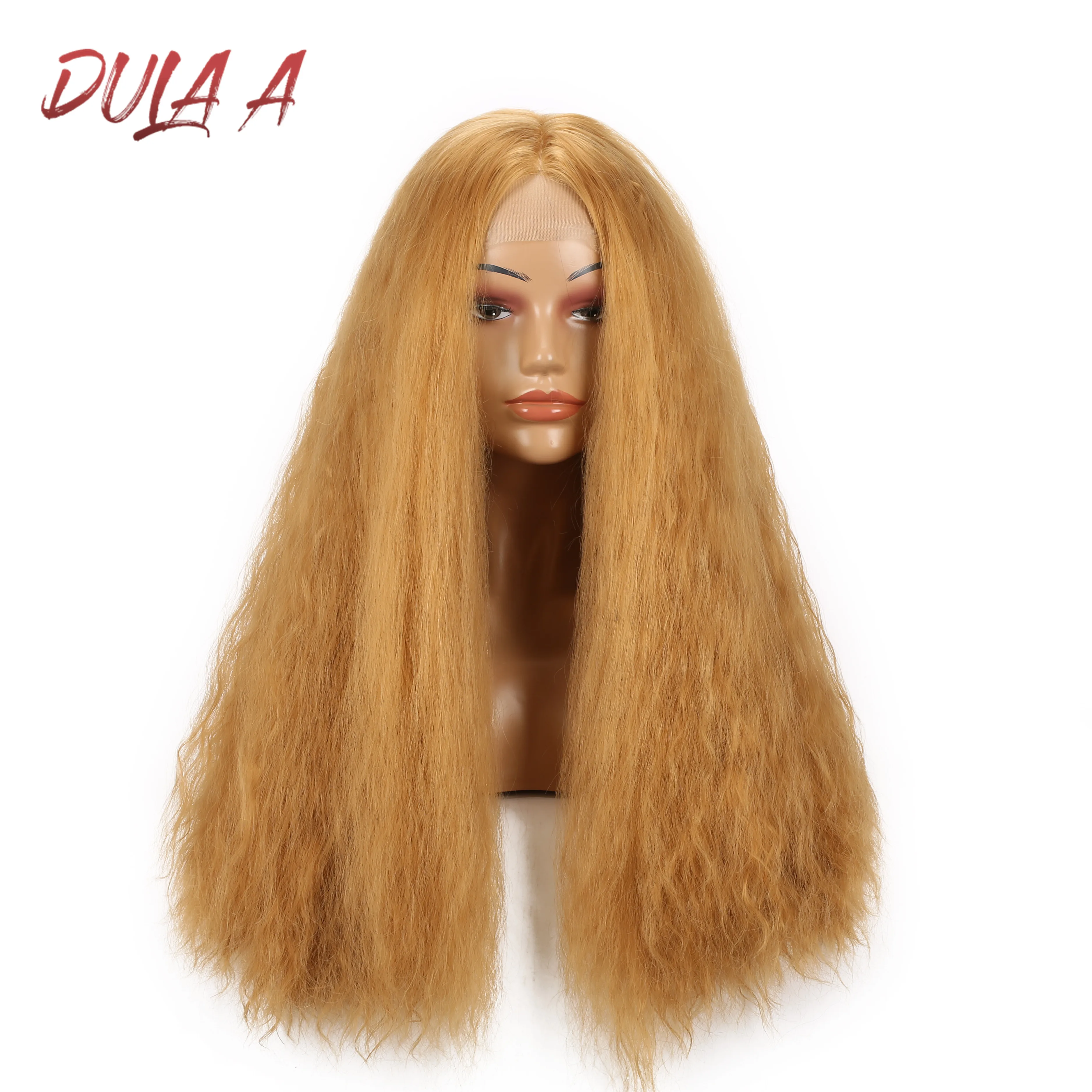 Dula A синтетические кружевные передние парики для черных женщин Yaki прямые длинные