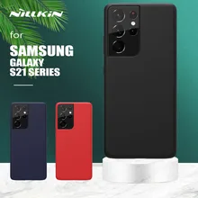 for Samsung Galaxy S21 Ultra Case Nillkin Flex Luxury Liquid Silicone Slim TPU Back Cover for Samsung S21 Plus 5G Phone Case