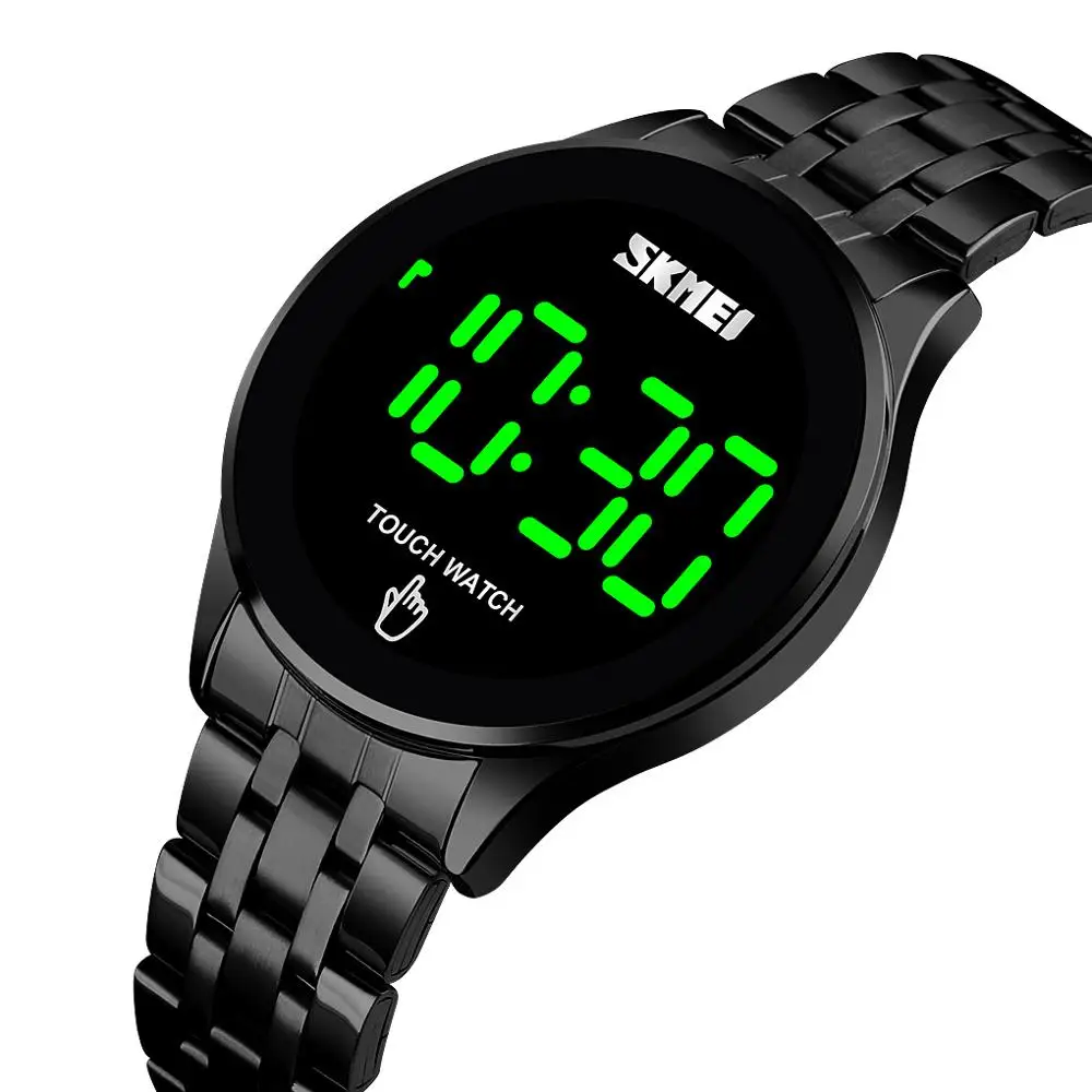 

Sport Digital Watch SKMEI Brand 1579 Men's Watches Stainless Steel Men Wristwatch LED Light Display Electronic Watch Bracelet