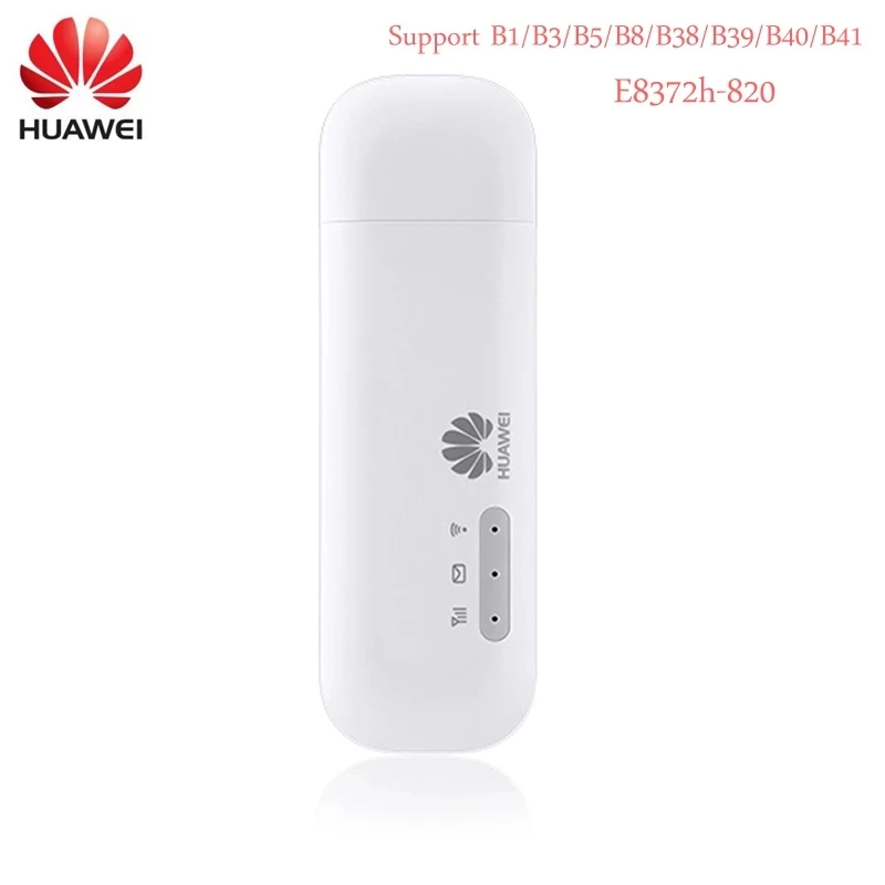 2020 HUAWEI E8372h 820 4G 150 Мбит/с USB ключ до 16 пользователей WiFi модем со слотом для SIM карты PK