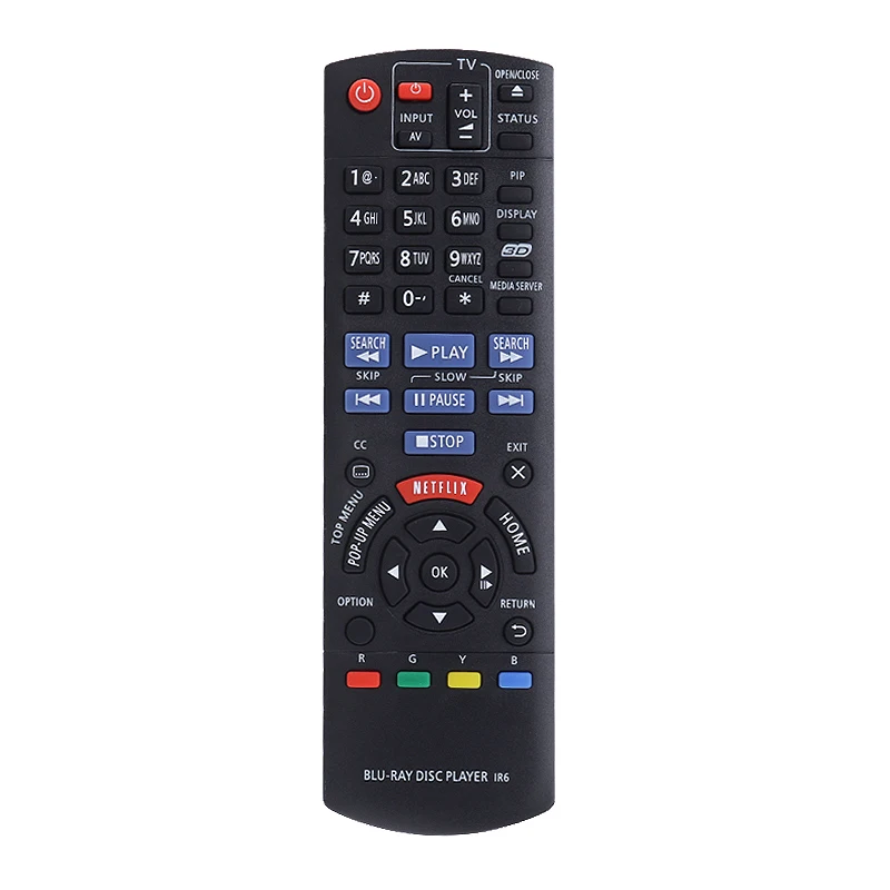 

Pohiks 1pc Universal DVD Remote Controller Black Replacement Control Fit For Panasonic DMP-BD75 DMP-BD755 Blu-ray DVD Player