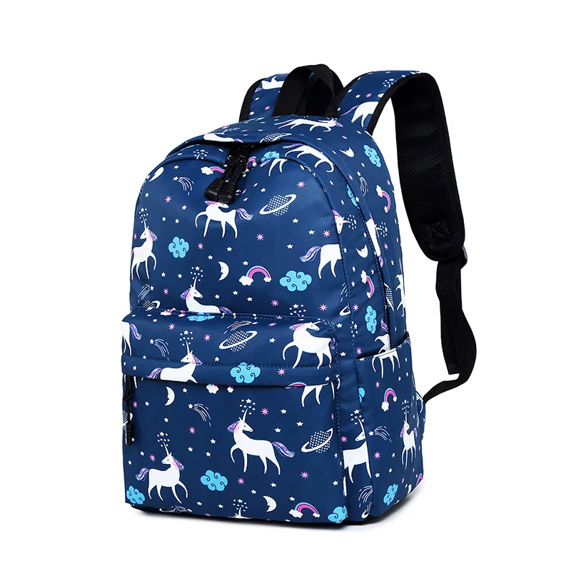 2020 New Style Men and Women Students Unicorn GIRL'S School Bag Junior High STUDENT'S Backpack Burden Relieving Schoolbag |