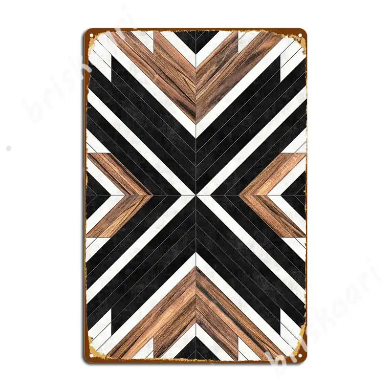 

Urban Tribal Pattern No.1 - Concrete And Wood Metal Signs Custom Wall Mural Plaques Bar Cave Tin sign Posters