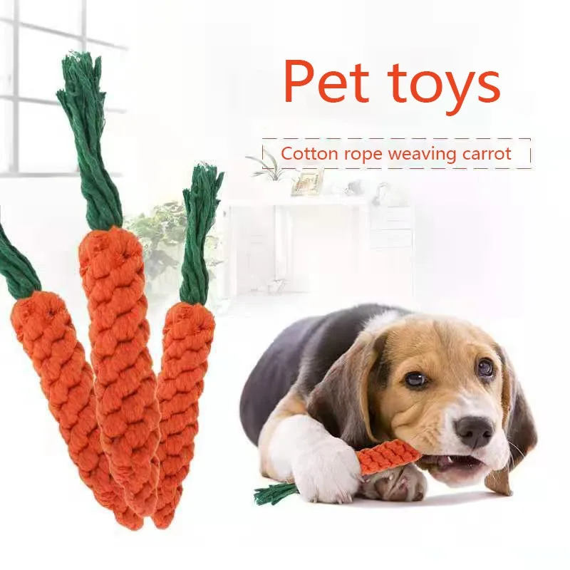 Pet Supplies Dog Toy Carrot Shape Rope Puppy Chew Toys Bite-Resistant Teeth Cleaning Outdoor Training Accessories | Дом и сад