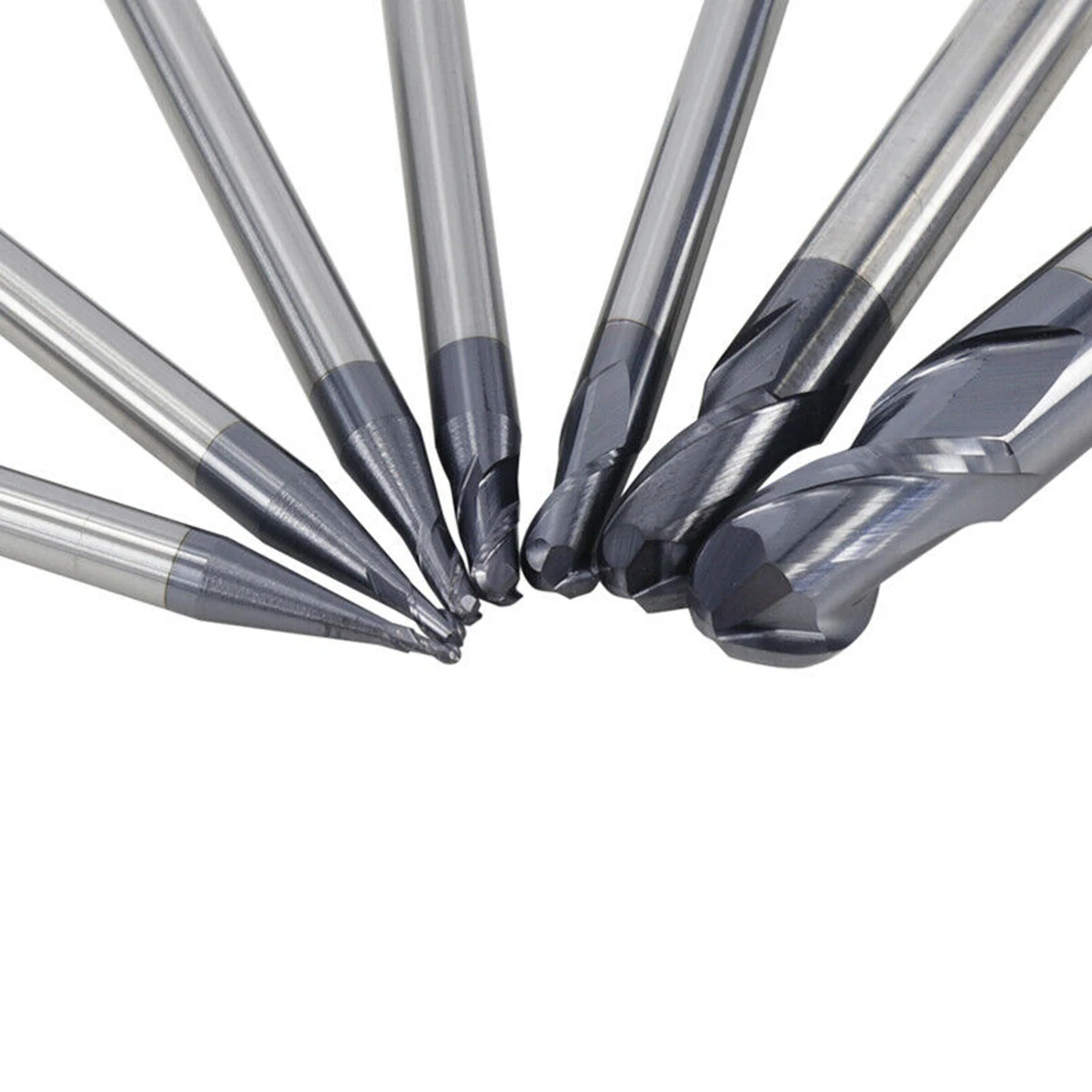 

7pcs Ball Nose End Mill R0.5-R4.0 CNC Router Bit Carbide Milling Cutter Metalworking Equipment Cutting Wood Plastic R2.5 R3.0