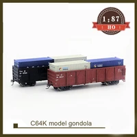 garden train 187 c64k open car 20 foot container freight car china train model