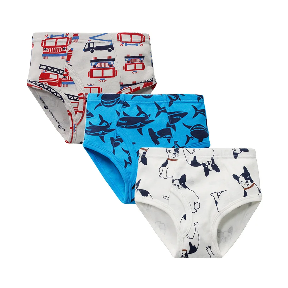 3 PACK-D Детская одежда для мальчиков из хлопка с принтом динозавр, нижнее белье трусы для детей ясельного возраста, мальчиков из хлопка с мультяшным принтом трусы-боксеры Спортивная одежда(От 2 до 10 лет - Цвет: 3 PACK-D