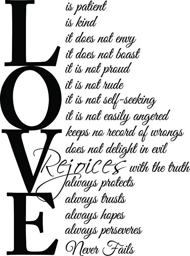 Фото DIY non-toxic Vinyl PVC wall sticker character quote Love is Patient Quotes Sayings Inspirational Wall Art for living room decor Дом и сад DIY non-toxic Vinyl PVC wall sticker character quote Love is Patient Quotes Sayings Inspirational Wall Art for living room decor Дом и сад