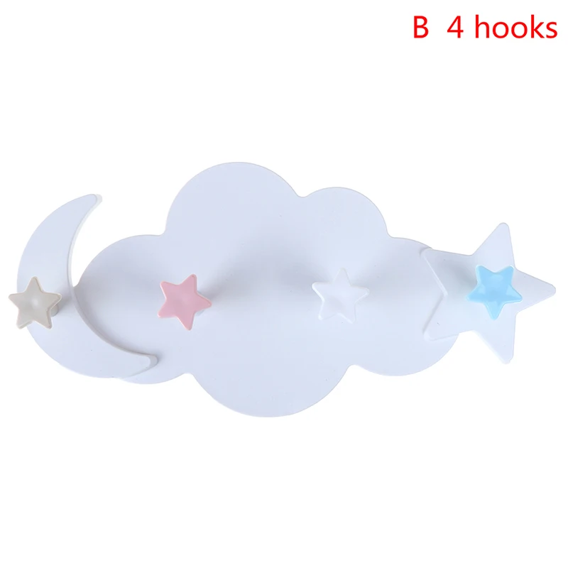 Креативные милые настенные крючки для одежды в форме звезды луны облака без