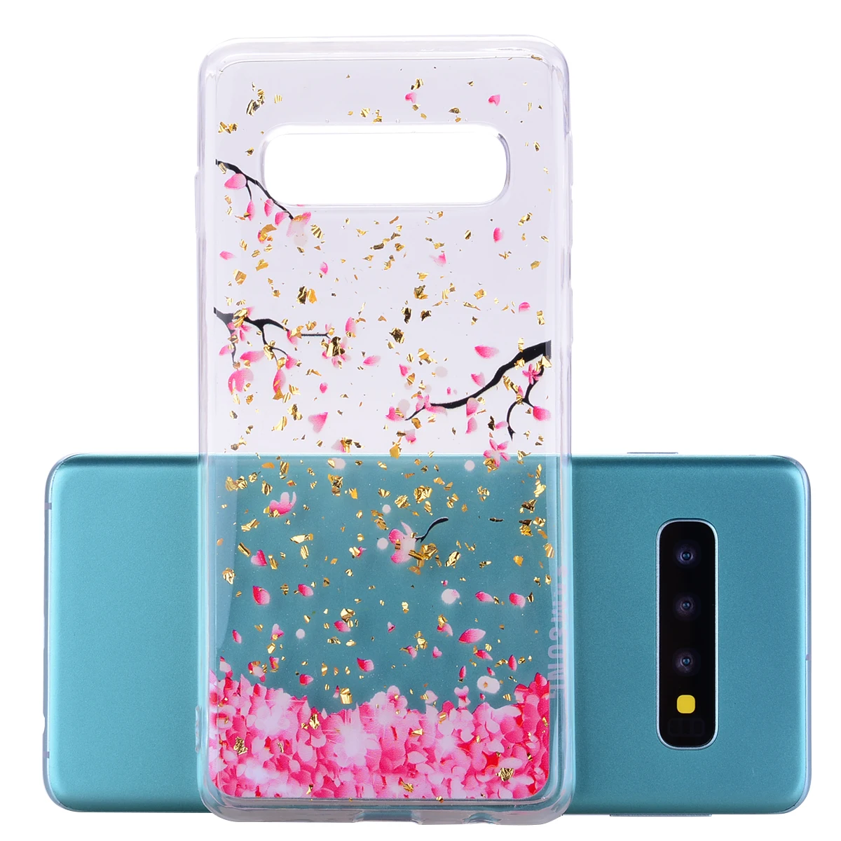 S10e Drop Glue Flowe Case for Galaxy Note 10 8 9 S10 S8 S9 Plus Cute Back Cover Clear Soft TPU Bumper Shell 10+ Girls Coque | Мобильные