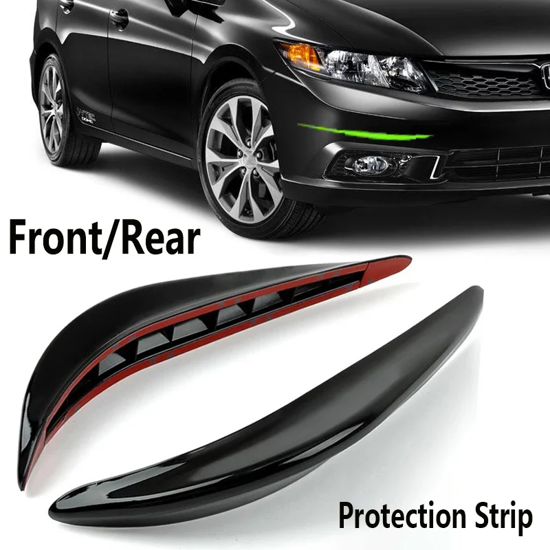 

Brack Front/Rear Car Bumper Protector Strips Guard Corner Anti-collision Protective Trim Strip Decoration Fits for Car SUV truck