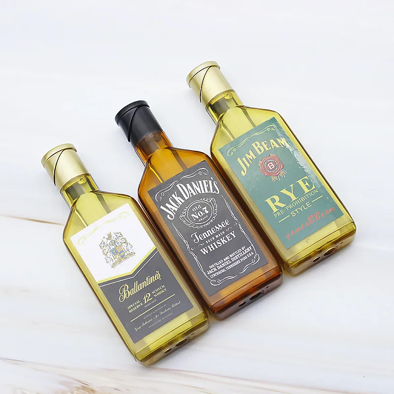 

Wine Bottle Lighter Creative Fire Torch Butane Lighters Gas Refillable for Cigarette Home Decorative Ornaments