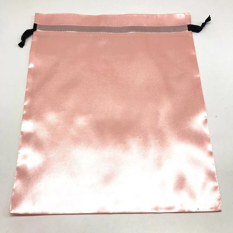 Шелковые атласные подарочные пакеты на шнурке с логотипом заказ натуральные