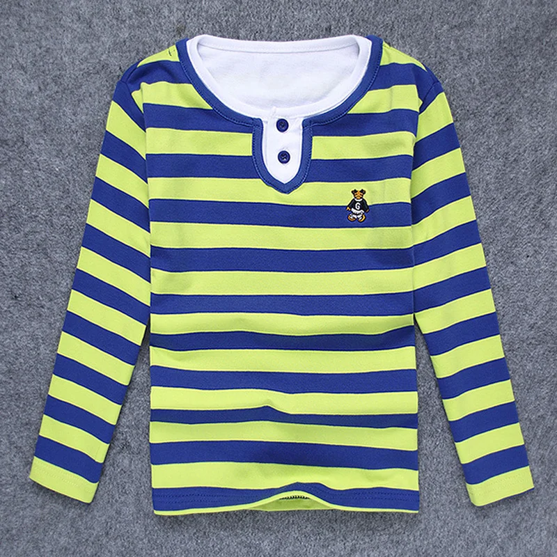 Футболка поло Повседневные рубашки для мальчиков детская одежда в полоску топы