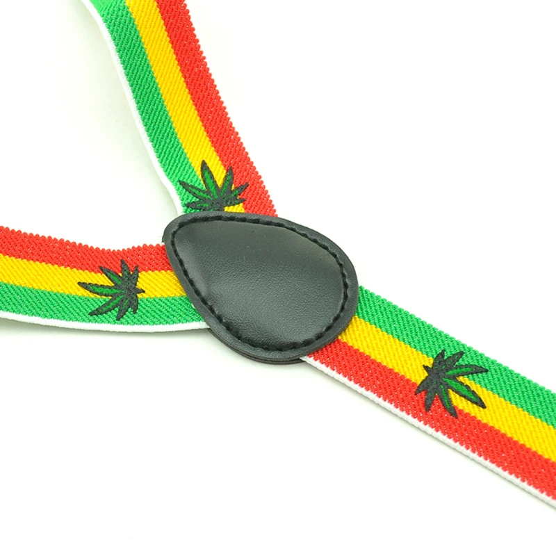 Новинка 1 дюйм широкие модные подтяжки с рисунком раста/конопляного сорняка