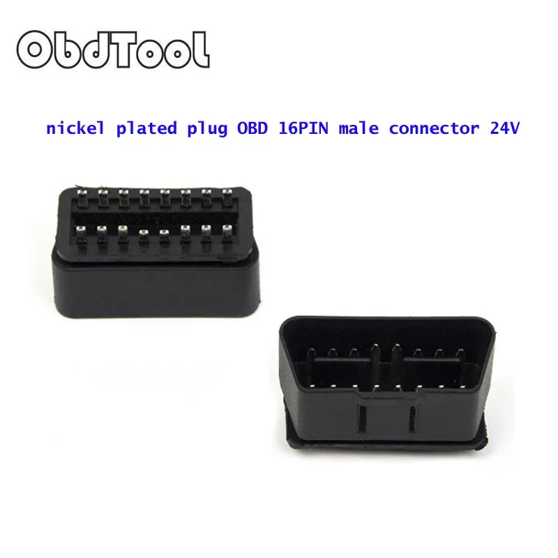Зеленый Универсальный OBDII OBD2 16Pin коннектор для VAG Автомобильный сканер OBD Plug адаптер OBD 2 коннектора больше типа - Цвет: Зеленый