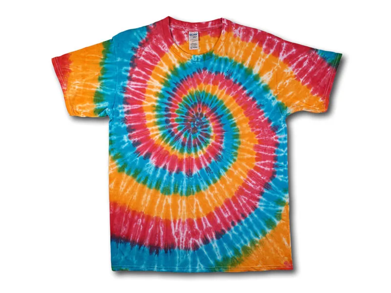 Tie dye ручная работа Raibow скейтборд уличный стиль спиральный узор индивидуальная