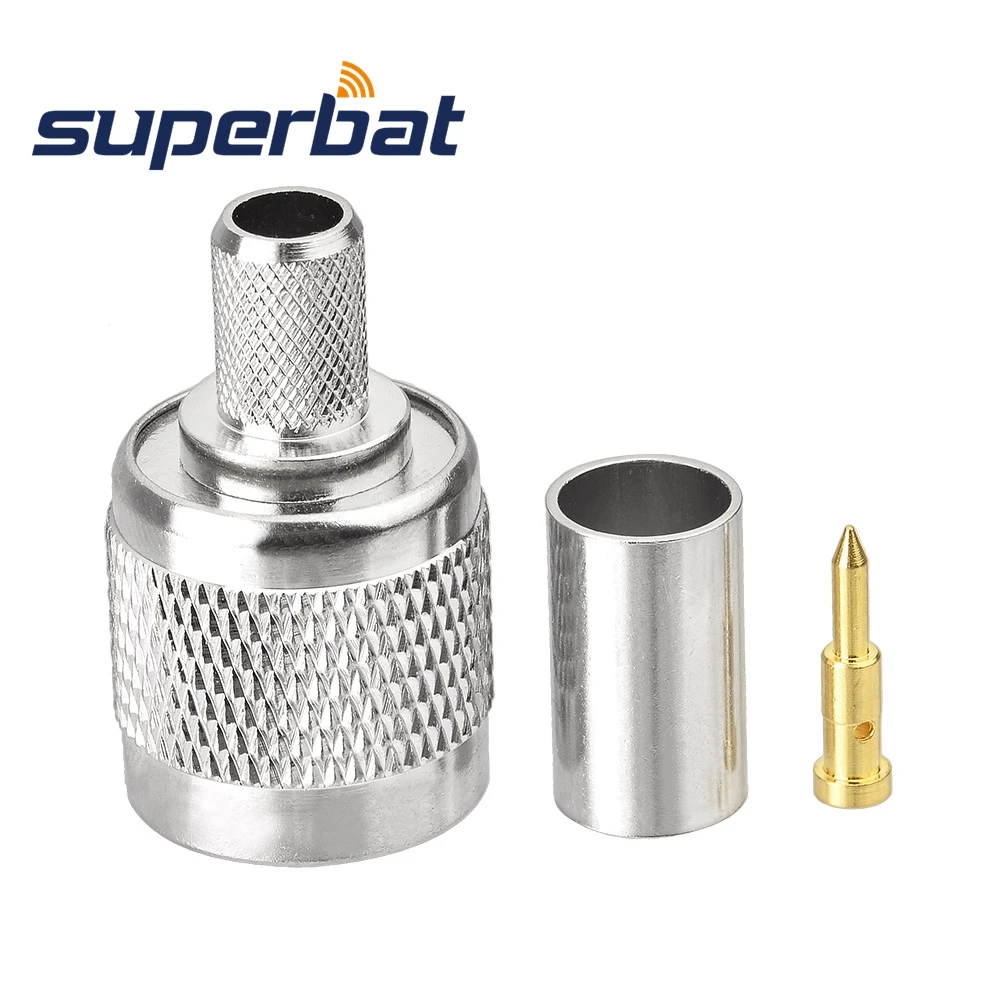 Superbat TNC штекер обжимной разъем для кабеля LMR240 RG59 50 Ом кабель прямой RF коаксиальный
