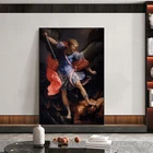 Арчангель Майкл побеждает сатану холст Художественная печать постер Гидо Рени художественная живопись настенное искусство декоративная картина Крис Декор