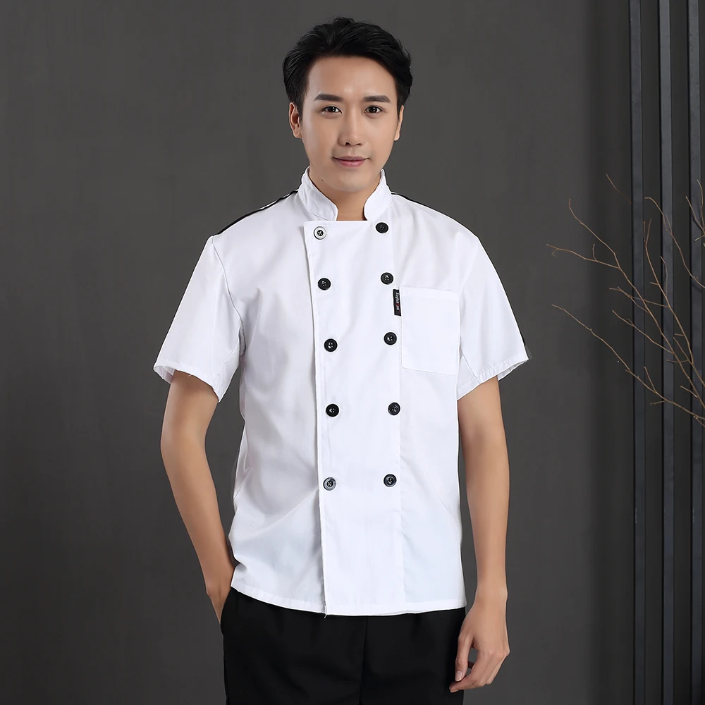 High Quality Chef Uniform Short Sleeve Summer Work Clothing Men and Women Kitchen Cook Jacket Master Uniforms beauty apron | Тематическая