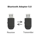 USB Bluetooth совместимый адаптер 5,0 2 в 1 передатчик приемник аудио донгл беспроводной USB 3,5 мм AUX адаптер для компьютера ПК круга