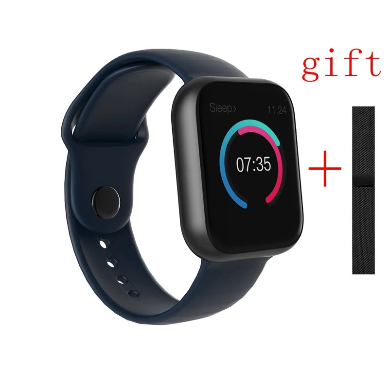 blue add strap Женские Водонепроницаемые Смарт-часы для не Apple, часы для IPhone, Xiaomi, монитор сердечного ритма, фитнес-трекер, Bluetooth, мужские умные часы - Цвет: blue add strap