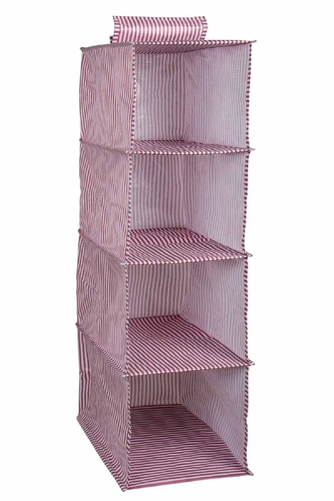 4 mesh Closet Organizer-Pink Stripe