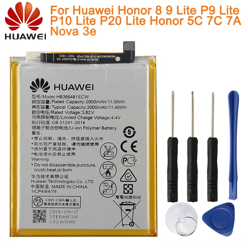 Батарея HB366481ECW для huawei Honor 9i P9 G9 P10 Lite P20 Lite Honor 7C Nova 3E Коврики 10 P10 Honor9 P30 Pro Коврики 20 Pro