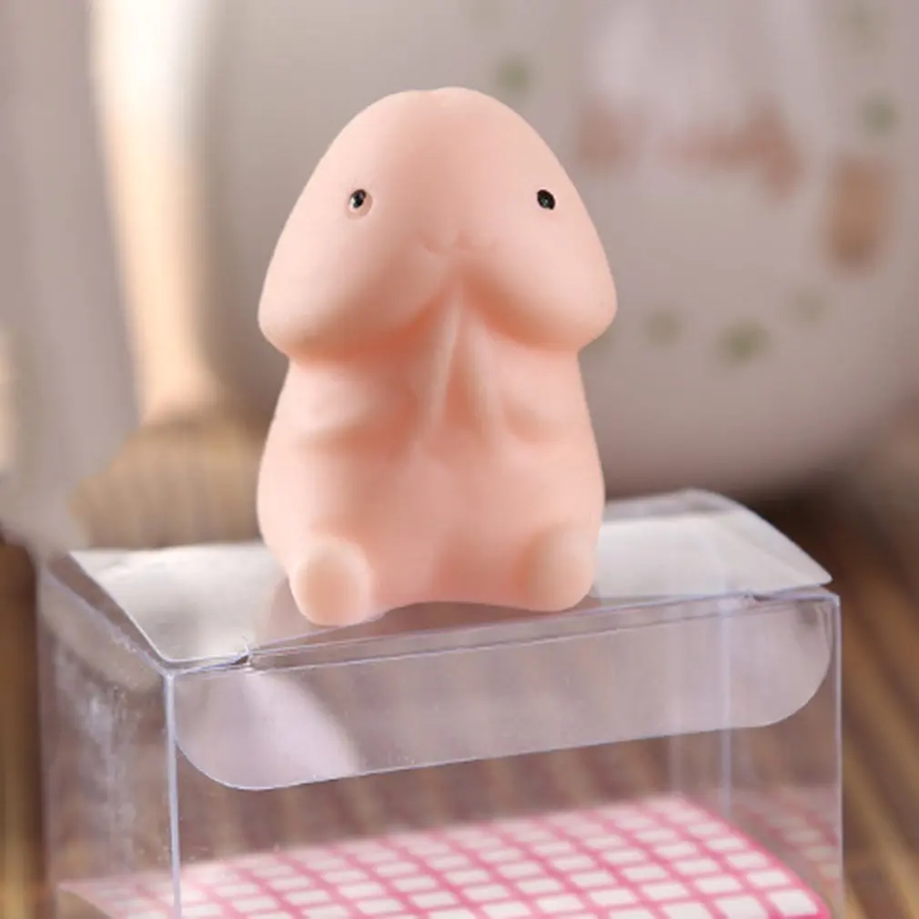 Забавные в форме пениса ПУ декомпрессии Squishie игрушка медленно поднимающийся для
