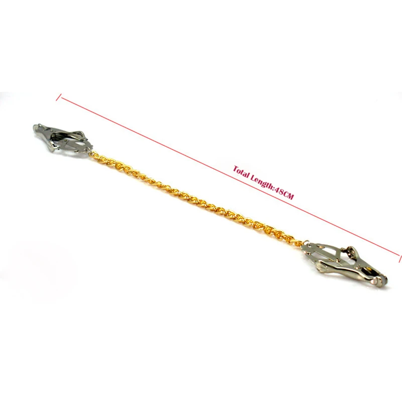 Металлические женские зажимы для cосков с цепью из нержавеющей стали стимулятор