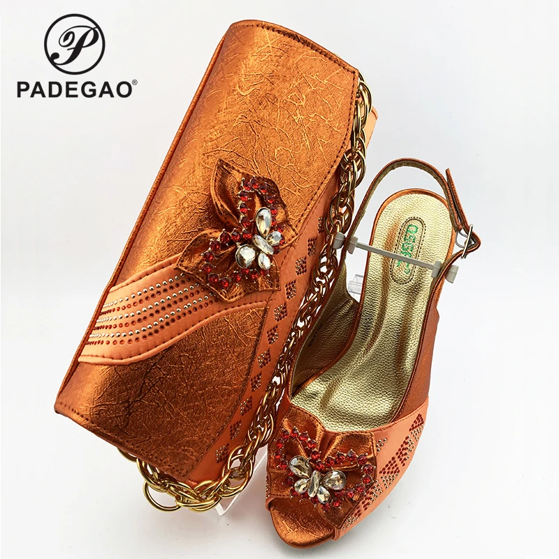 2020 г. Новое поступление обувь и сумка в комплекте нигерийский на высоком каблуке