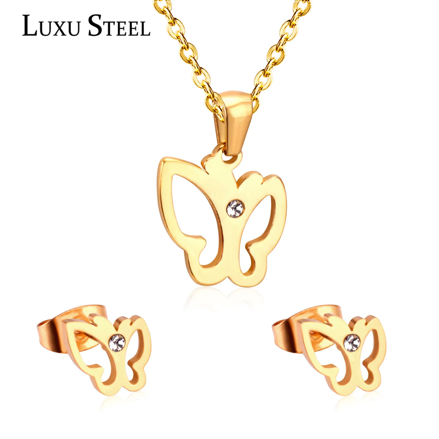 Роскошные Ювелирные наборы из кубического циркония Женские аксессуары золотого