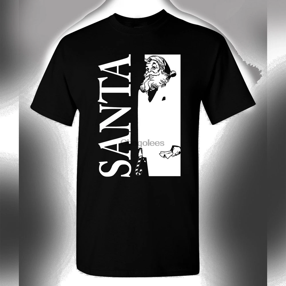 Рождественская рубашка с изображением плохого Санта-Клауса оригинальная
